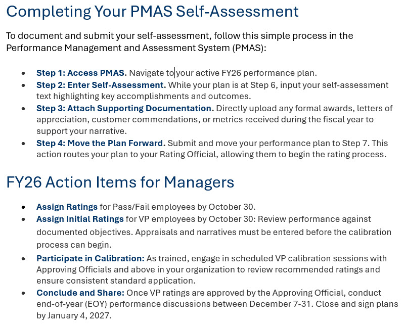 PMAS guidance